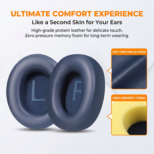 Coussinets d'oreille de remplacement en cuir pour écouteurs QCY H3/ H3 Lite, <span class=keywords><strong>TOZO</strong></span> HT2 (noir), housse pour écouteurs - Product Image 5
