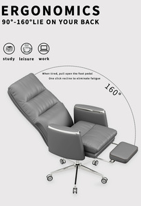 Cao trở lại điều hành Ông Chủ ghế đa chức năng thiết kế hiện đại có thể điều chỉnh xoay nội thất văn phòng PU da tổng hợp sản xuất Trung Quốc - Product Image 2