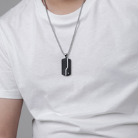 Collier d'étiquette de chien militaire pour hommes pendentif en acier inoxydable Vintage avec chaîne cadeau de Style armée pour petit ami bijoux gravables