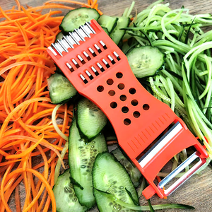 Éplucheur de légumes et de fruits en acier inoxydable coloré, personnalisable, avec manche en plastique durable pour un épluchage sans effort - Product Image 5