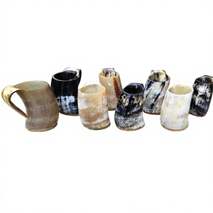 แก้วเบียร์ทำมือจากเขาควาย แก้วดื่มจากเขาธรรมชาติ ของตกแต่งบาร์ที่บ้าน - Product Image 2