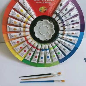 ชุดสีอะคริลิคสำหรับเด็กขายส่ง ยี่ห้อ Annigoni 24 สี เนื้อสีเข้มข้น หลอดขนาด 12 มล. สำหรับวาดภาพบนผ้าใบหรือกระดาษในโรงเรียน - Product Image 1