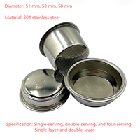 Panier filtrant en acier inoxydable perforé de précision multi-tailles 51/53/58 mm pour la préparation et la filtration du café