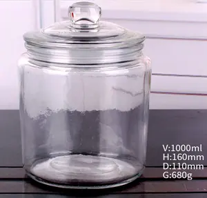 Küche 1Liter 2 Liter 4L 6L 8L Lebensmittel behälter mit großer Kapazität Glasbehälter mit Glas deckel Glas Lebensmittel vorrats behälter