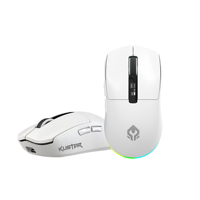 Mouse para Juegos RGB OEM ODM, Tri-modo, Ultraligero, 205IC, Inalámbrico, Recargable, con Logotipo Personalizado