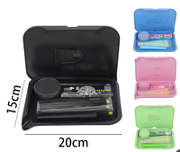 Usine nouveau 5 en 1 dégradable broyeur plateau à rouler 5 pièces Kit de fumer pour fumée boutique accessoires Logo personnalisé fumer