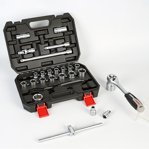 Juego de 32 Herramientas Profesionales con Llave de Trinquete y Vasos, Material de Hierro y CR-V, Personalizable OEM para Reparación de Automóviles - Product Image 3