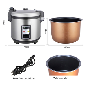 หม้อหุงข้าวขนาดใหญ่ 120V 5.5 ลิตร สำหรับข้าวดิบ 30 ถ้วย และข้าวหุงสุก 60 ถ้วย น้ำหนัก 5 กก. สำหรับตลาดยุโรปและอเมริกา รุ่นดีลักซ์ - Product Image 6