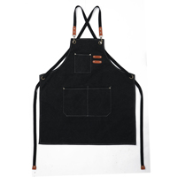 Apron Kerja Kanvas Tugas Berat dengan Kantong untuk Koki, Tukang Roti, dan Pengrajin