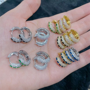 Pendientes <span class=keywords><strong>de</strong></span> Aro <span class=keywords><strong>CH</strong></span>-LAE0854 con Baño <span class=keywords><strong>de</strong></span> Plata y Circonitas, <span class=keywords><strong>Aros</strong></span> <span class=keywords><strong>de</strong></span> Cobre Multicolor con Baño <span class=keywords><strong>de</strong></span> <span class=keywords><strong>Oro</strong></span> y Circonitas, Joyería <span class=keywords><strong>de</strong></span> Moda para Mujer - Product Image 5