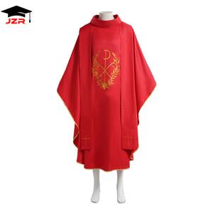 Robes de clergé du Moyen-Orient 2025, chasuble, vêtement de prêtre, tenue catholique, costume de père de l'église, pape, messe avec étole à glands - Product Image 2
