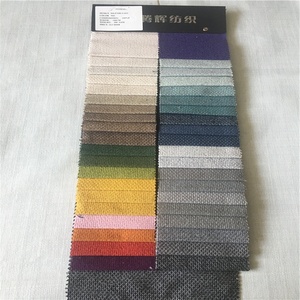 100% polyester doux uni canapé tissu <span class=keywords><strong>d</strong></span>'<span class=keywords><strong>ameublement</strong></span> <span class=keywords><strong>d</strong></span>écor à la maison tissé fil lin teint 300m par couleur rideau - Product Image 1