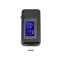 Testeur USB 4-30V DC type C LCD voltmètre numérique ampèremètre chargeur USB testeur de capacité voyant d'alimentation