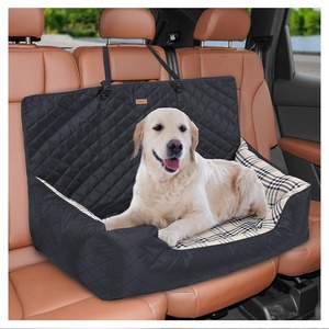 New Solid & Animal Pattern Polyester Pet Seat <b>Cover</b> <b>for</b> <b>Cars</b> Waterproof Oxford Material <b>for</b> Outdoor Travel with Cats - Product Image 2