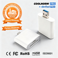 Adaptateur externe USB 3.0 Plug and Play Lecteur de carte TF SD avec fente pour carte mémoire flash pour ordinateur portable de bureau Lecteur de carte Type-c