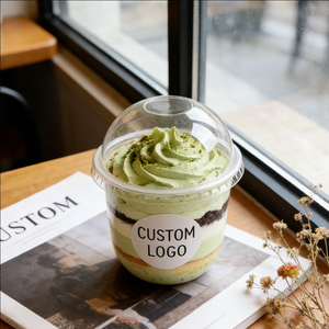 ถ้วยพลาสติกใส่ของหวานแบบใช้ครั้งเดียวพร้อมฝาปิด ขนาด 5 ออนซ์ 14 ออนซ์ วัสดุ PET ปิดผนึกได้ ผลิตตามสั่งสำหรับของหวาน - Product Image 2