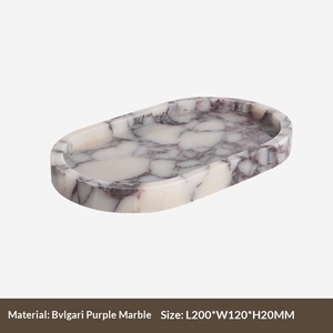 Bandeja Decorativa Moderna Minimalista de Estilo Geométrico Antiguo Wabi-Sabi de Travertino para Comedor, Entrada y Decoración del Hogar - Product Image 6