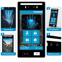 Système de contrôle d'accès Android 7 pouces avec reconnaissance biométrique des veines palmaires et interphone visuel pour bâtiments intelligents, vente en gros OEM THINMOO