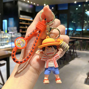 ตัวการ์ตูนญี่ปุ่นหนึ่งชิ้นพวงกุญแจโลฟฟี่ Zoro Sanji nami robin PVC ตัวการ์ตูนจี้พวงกุญแจยางนิ่ม - Product Image 5