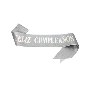 Fascia Glitterata '<span class=keywords><strong>Buon</strong></span> <span class=keywords><strong>Compleanno</strong></span>' da Indossare sulle Spalle, Accessorio per Feste di <span class=keywords><strong>Compleanno</strong></span> per Donne e Uomini - Product Image 3