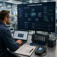 Développement de systèmes de contrôle PLC, logiciels industriels personnalisés, automatisation, surveillance, solution basée sur le cloud
