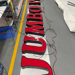 Custom <span class=keywords><strong>LED</strong></span> segnaletica luminosa 3D lettere in metallo acrilico retro cartello di bordo pubblicità <span class=keywords><strong>LED</strong></span> lettere - Product Image 3