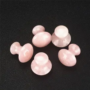 Gua Sha Stone 2022 New Mushroom Shape Pink Quartz Stone For Facial Massage Jade Guasha Scraping Rose Quartz Mushroom Gua Sha