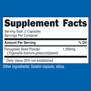 Capsule di semi di fieno greco OEM ODM, integratore energetico <span class=keywords><strong>per</strong></span> <span class=keywords><strong>l</strong></span>'<span class=keywords><strong>allattamento</strong></span>, nutrizione sportiva, 1350mg, 60 capsule. - Product Image 2