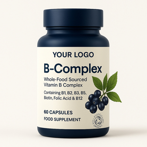 Cápsulas <span class=keywords><strong>de</strong></span> Vitamina B-Complex Natural, Potenciador <span class=keywords><strong>de</strong></span> Energía con B1, B2 y B12 para el Apoyo Inmunológico, Marca Privada, Suplementos Multivitamínicos <span class=keywords><strong>de</strong></span> Vitamina B - Product Image 1