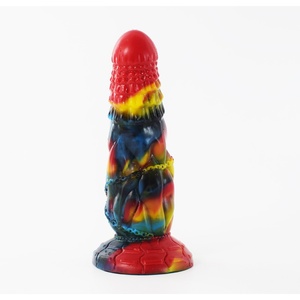 New Multi Color Horse Dragon Dildo <b>Large</b> Silicone Anal Plug With Suction <b>Cup</b> Sex Toys for Women - Product Image 4