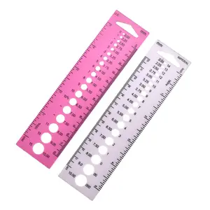 Looen 1 Piece Plastic Gauge for Knitting Needle Crochet Hooks Size 2-10mm Knit Ruler Sewing Accessories Tools