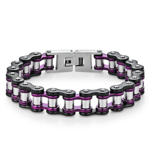 Trendy Bicycle Chain Bracelet Punk Rock Motorcycle Style Stainless Steel <b>Men</b> Bracelet Jewelry - Product Image 6