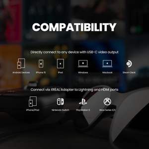 Alibaba Ar Display <span class=keywords><strong>XREAL</strong></span> <span class=keywords><strong>AIR</strong></span> 2 Ar Gafas Vn Auriculares Realidad mixta Artículos a granel Ar Gafas Alibaba VR Display - Product Image 4