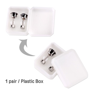 <b>Cheap</b> Old Fashion Model Stainless Steel Screw Plug Stud Earrings Triangle <b>Crystal</b> Obsidian Fashion Earring Wholesale - Product Image 6