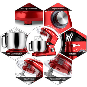 7L 8L thép không gỉ hành tinh bánh bột trộn máy điện nguồn điện nhà bếp thiết bị gia dụng trộn bát phụ kiện - Product Image 5