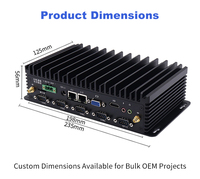 Mini PC Industrial Robusto sin Ventilador J6412, 4 Puertos POE, Intel I211AT NIC, Ethernet Gateway, RS485, GPIO, 4G LTE, IoT, Computadora Linux