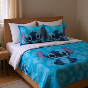 Ensemble de housse de couette Stitch, taille double, lavable, en polyester, pour enfants - Product Image 2