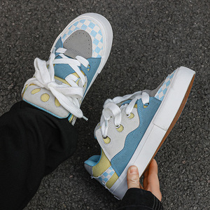 Men's RO Color <b>Block</b> Vintage Bread Shoes, Non-Slip Skateboard Shoes, Korean Fashion Trendy Shoes - Product Image 3