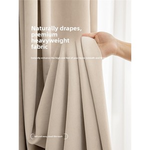 <span class=keywords><strong>Tende</strong></span> Oscuranti al 100% in Ciniglia Master, Nuove 2026, Spesse, Color Crema, Stile Moderno, Tinta Unita per Soggiorni e Camere da Letto - Product Image 5