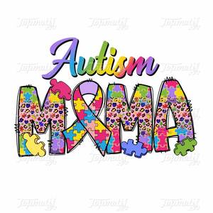 Autismo <span class=keywords><strong>Mama</strong></span> Heat Press Sticker Cinta <span class=keywords><strong>de</strong></span> cáncer <span class=keywords><strong>de</strong></span> <span class=keywords><strong>mama</strong></span> Transferencia DTF para camisetas Sudadera - Product Image 2