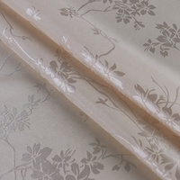 Tela Satén Jacquard Floral Teñida con Hilo, Blanca Mate, 50d, 100% Poliéster, Elástica, de Secado Rápido, Peso Medio, para Prendas y Bodas