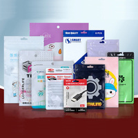 Lot de 100 sacs auto-scellants nacrés Yin Yang avec fenêtre transparente, pochettes à bijoux refermables pour petites entreprises