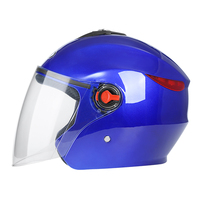 Casque demi-face BYB/709 en promotion pour moto et vélo électrique, avec visière double anti-buée, casque classique rose pour femmes, moto électrique