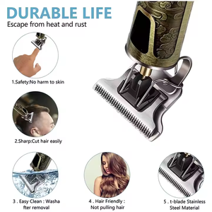 Herramientas Eléctricas Especializadas para Secar el Cabello <span class=keywords><strong>T9</strong></span>, Cuchillas de Acero Inoxidable, Recortadora Eléctrica para Peinar y Tallar el Cabello - Product Image 4