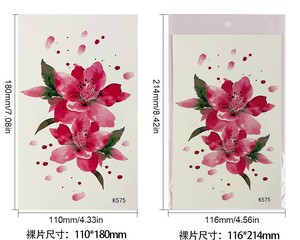 Autocollants de <span class=keywords><strong>tatouage</strong></span> style rose sombre, tatouages floraux sexy imperméables pour <span class=keywords><strong>bras</strong></span> et clavicule - Product Image 4