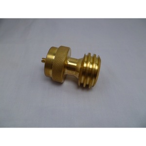 Copper Gas Hose Connector Propane Tank Conversion Adapter Knurled Adjustable Plug In Type - Product Image 1