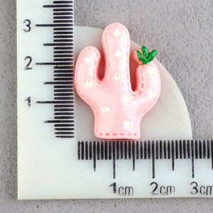 Oem Odmラブリーサボテンフラットバック樹脂ピース携帯ケースヘア装飾アクセサリー - Product Image 2