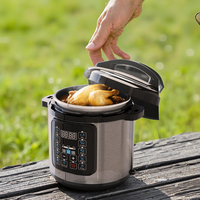 Cuisinière à pression électrique avec cuve intérieure en aluminium 6L Nouvelle cuisinière à pression électrique Coque en acier inoxydable colorée