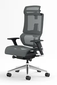 Highly Adjustable Executive Swivel Chair For Home Office Modern Ergonomic Mesh Work Design With Fabric Made Metal Aluminum Foam