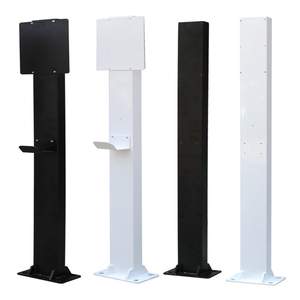 Colonne de station de recharge au sol, 6 kg, en acier galvanisé, durable, blanche, pour la modernisation des garages souterrains - Product Image 1